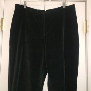 Lauren Ralph Lauren Velveteen Forest Green Holiday Pant 16